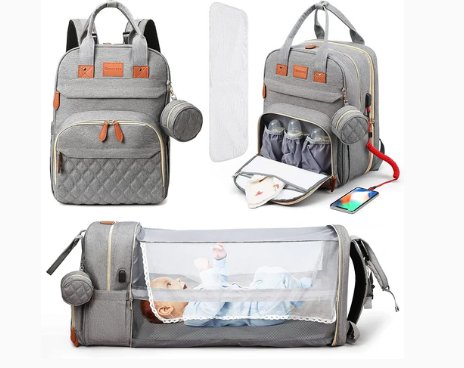 SAC A LANGER-BERCEAU-GRIS-CLAIR -ANGE